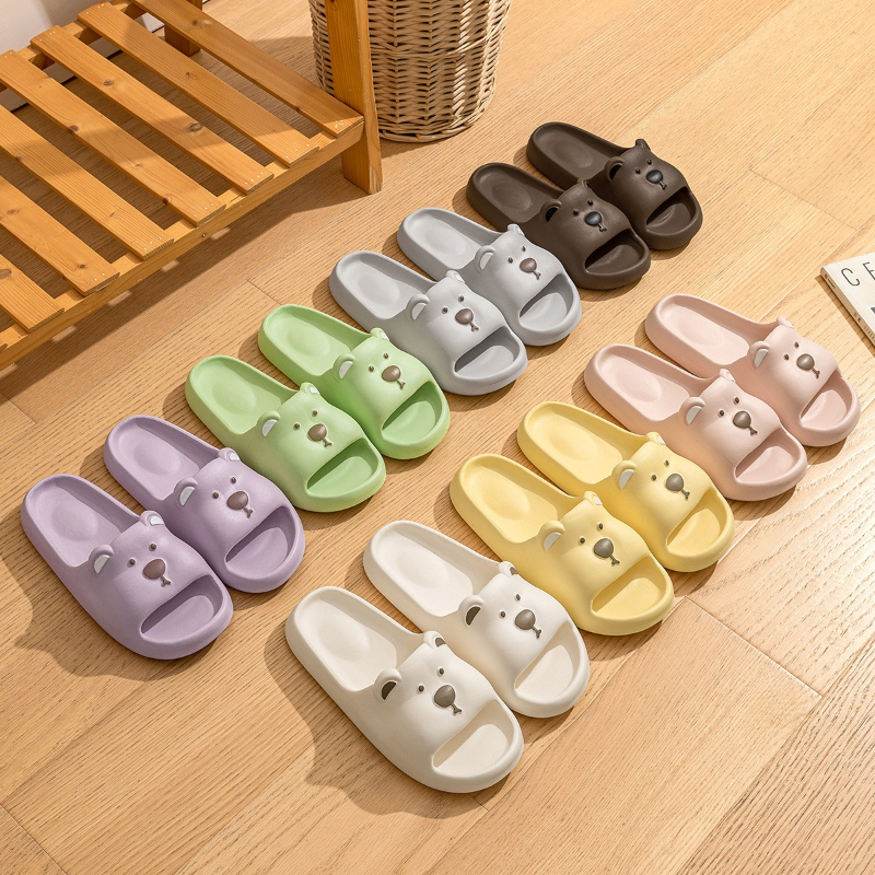 Men'S Shoes Non Slip - Unisex EVA Bear Cartoon Home Slippers