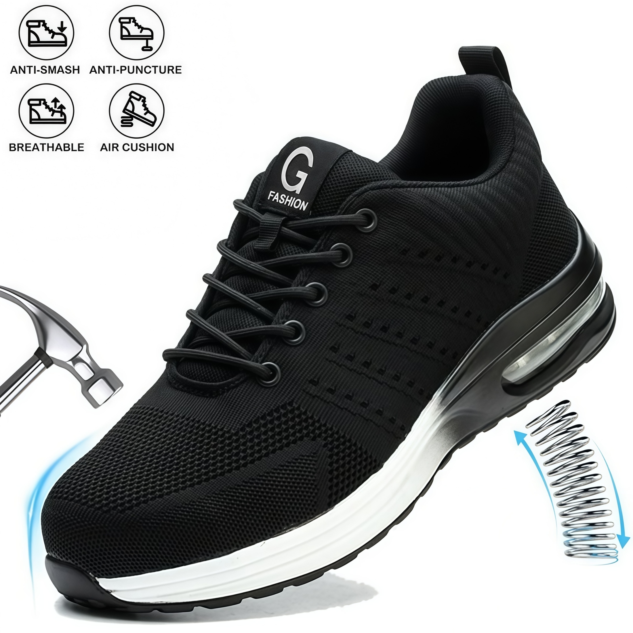 Men'S Shoes For Work - Indestructible Safety Shoes For Women Steel