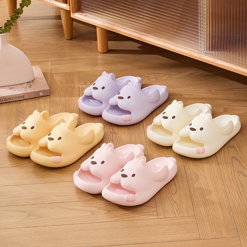 Men'S Shoes Non Slip - Cute Dog Cartoon Slippers Women Men