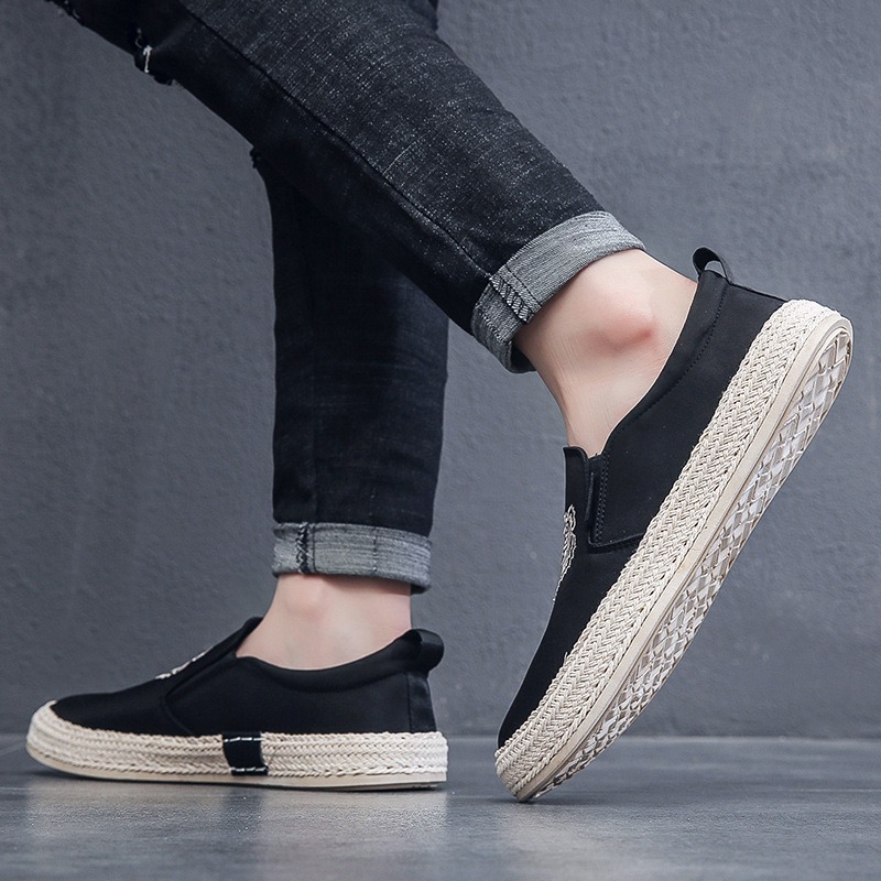 black Breathable shoes for man - Men'S Shoes Loafers Casual บทวิจารณ์และราคา
