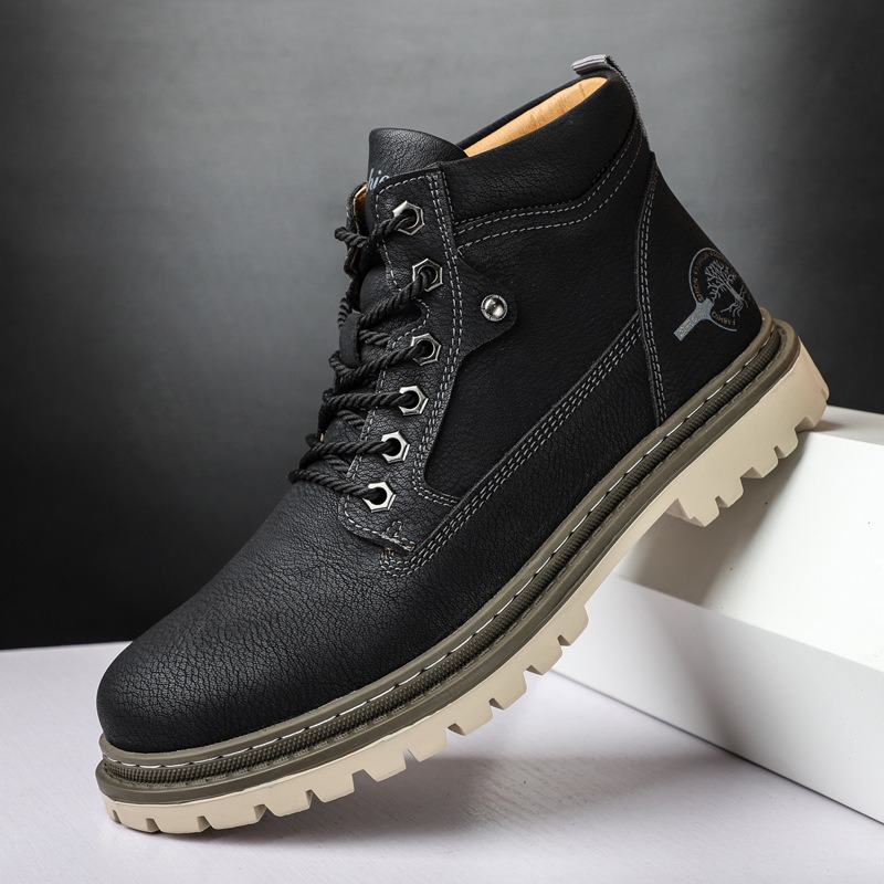 Men's Boots High-Top Casual Sh - Men'S Shoes For Work บทวิจารณ์และราคา