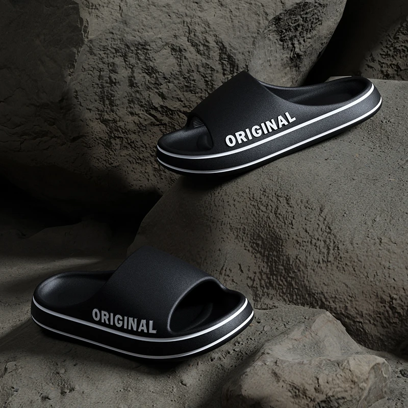Summer Couple Slides Solid Col - Men'S Shoes Non Slip บทวิจารณ์และราคา