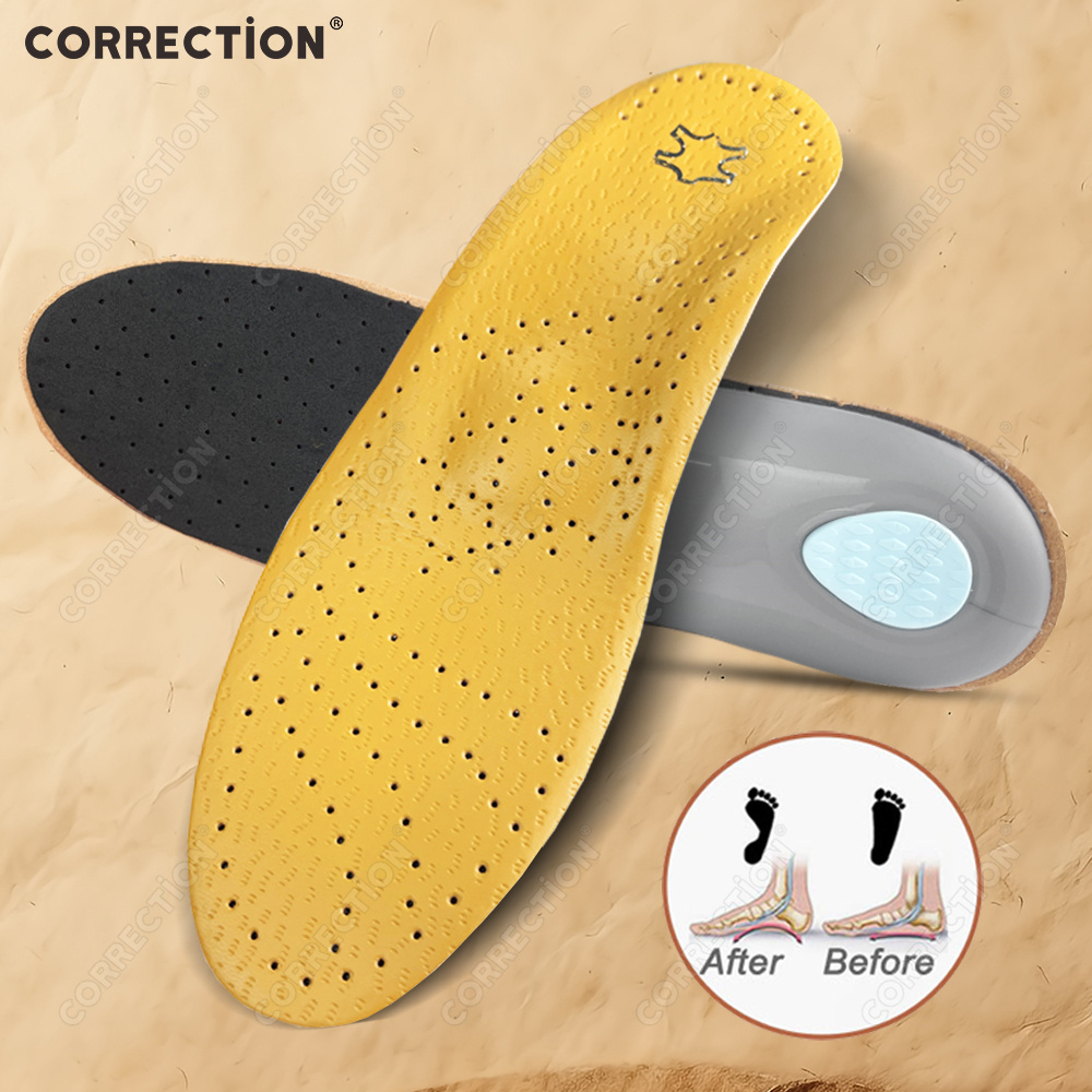 Leather Orthopedic Insole Arch - Men'S Shoes For Plantar Fasciitis บทวิจารณ์และราคา
