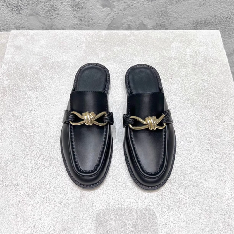 Metal Buckle Half Slippers For - Loafer Slip On Men บทวิจารณ์และราคา
