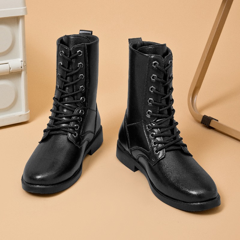 High-top Leather Boots Outdoor - Men'S Shoes For Work บทวิจารณ์และราคา