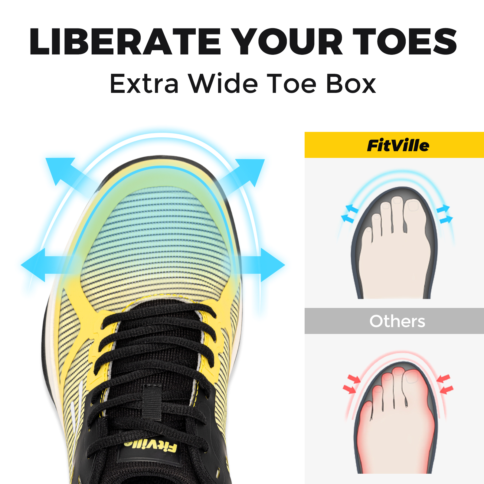 FitVille Wide Pickleball Shoes - Men'S Shoes For Plantar Fasciitis บทวิจารณ์และราคา