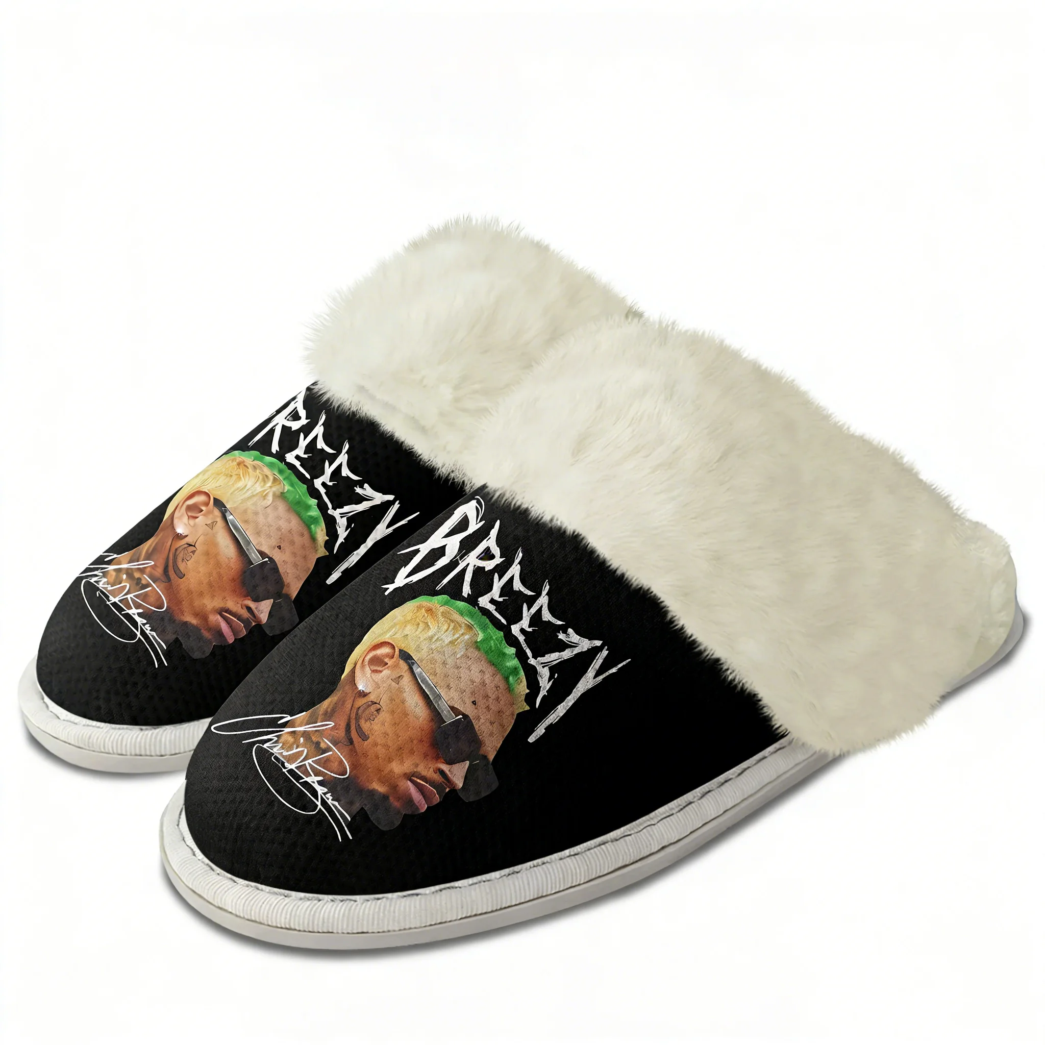Chris Brown Plush Slippers Kee - Men Shoes For Winter บทวิจารณ์และราคา
