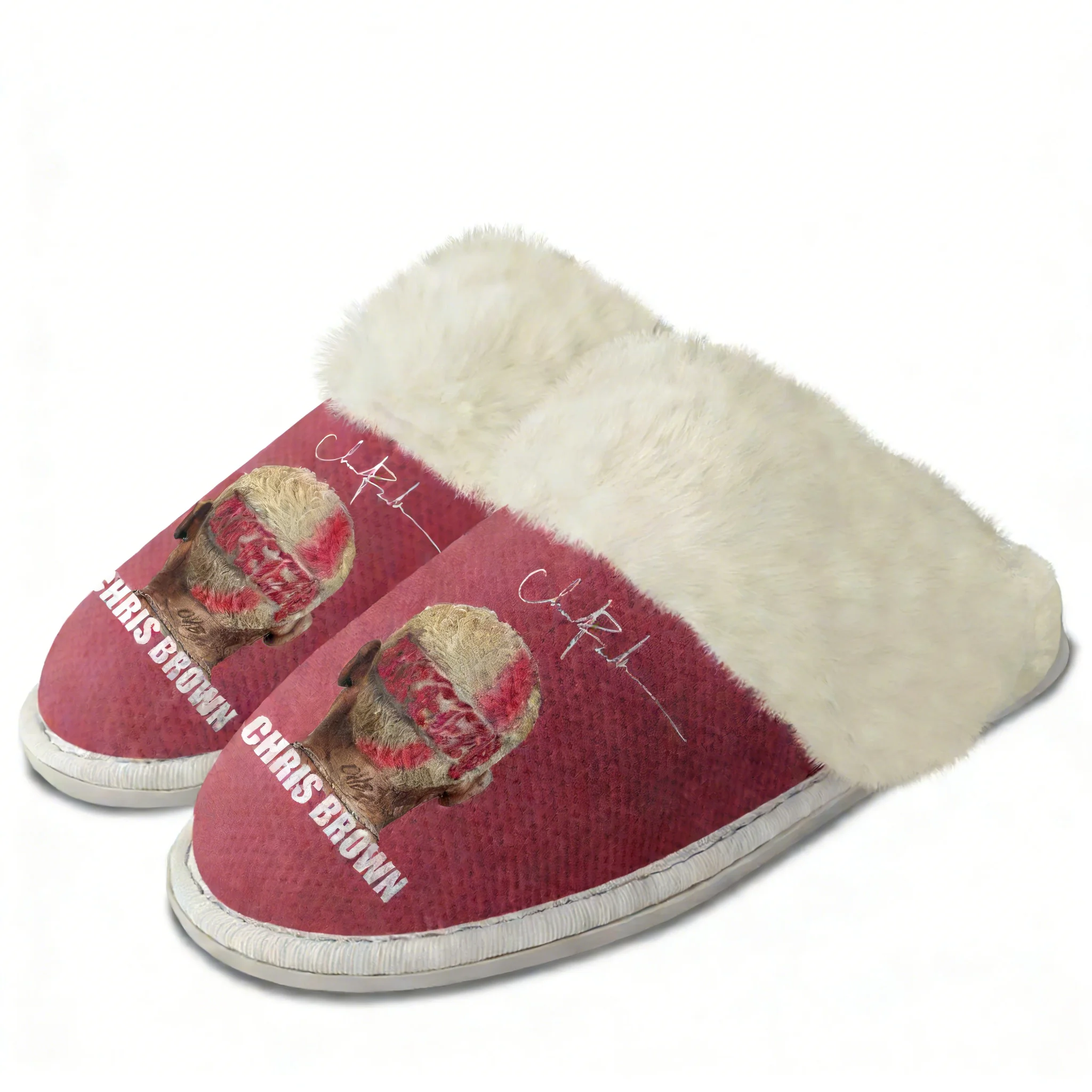 Chris Brown Plush Slippers Kee - Men Shoes For Winter บทวิจารณ์และราคา