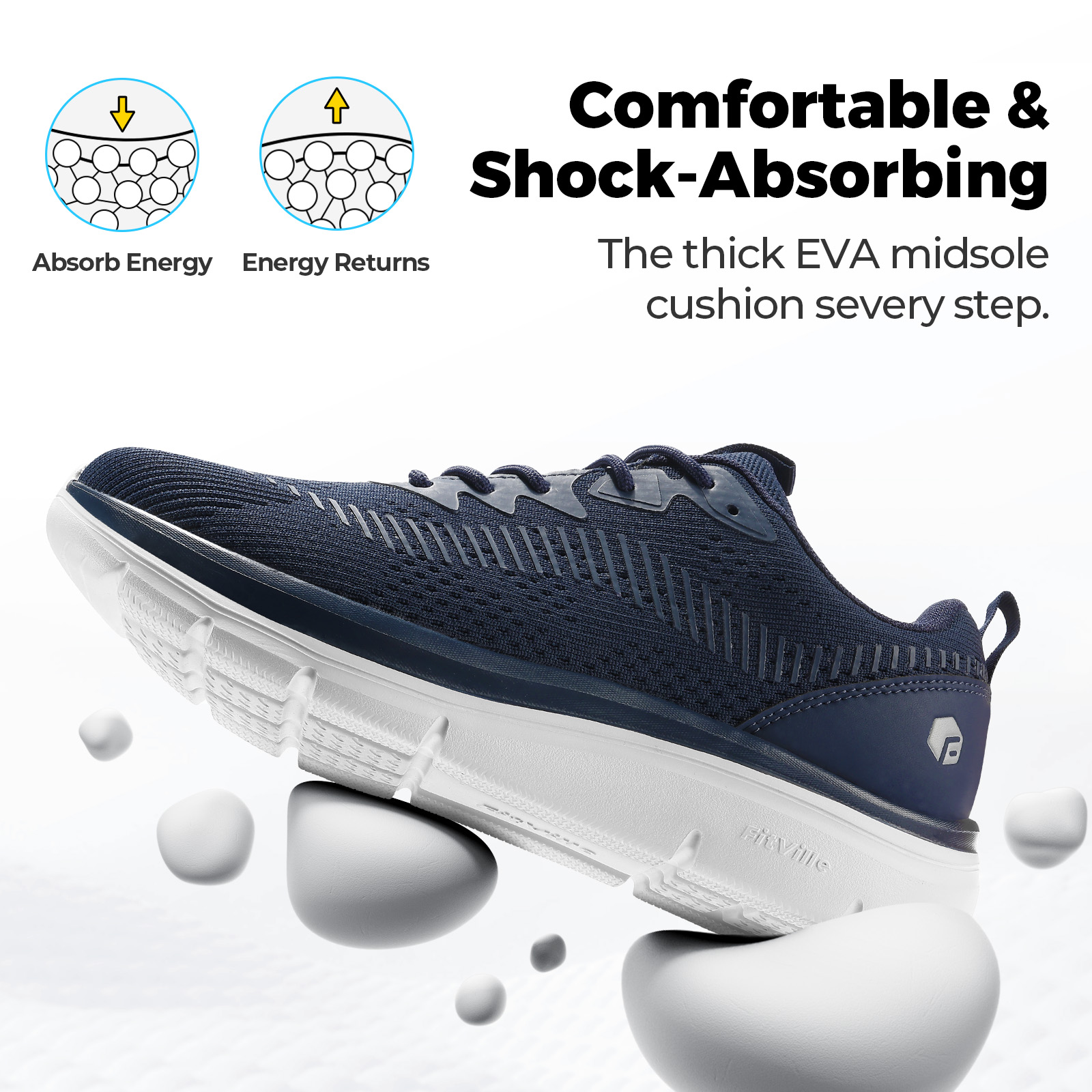 FitVille Men's Walking Shoes L - Men'S Shoes For Plantar Fasciitis บทวิจารณ์และราคา