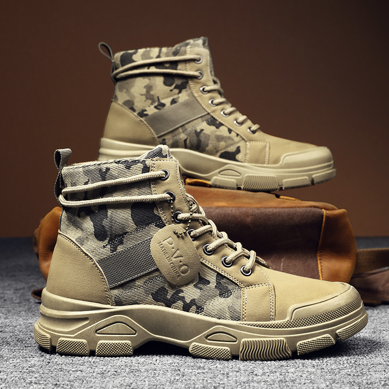 High-Top Boots for Men Autumn  - Men'S Shoes For Work บทวิจารณ์และราคา