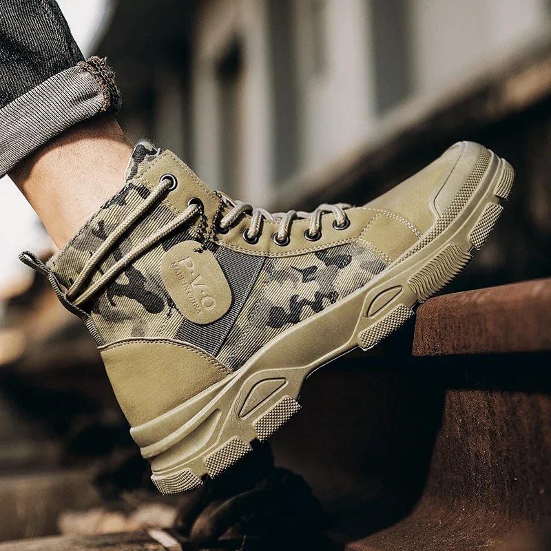 High-Top Boots for Men Autumn  - Men'S Shoes For Work บทวิจารณ์และราคา