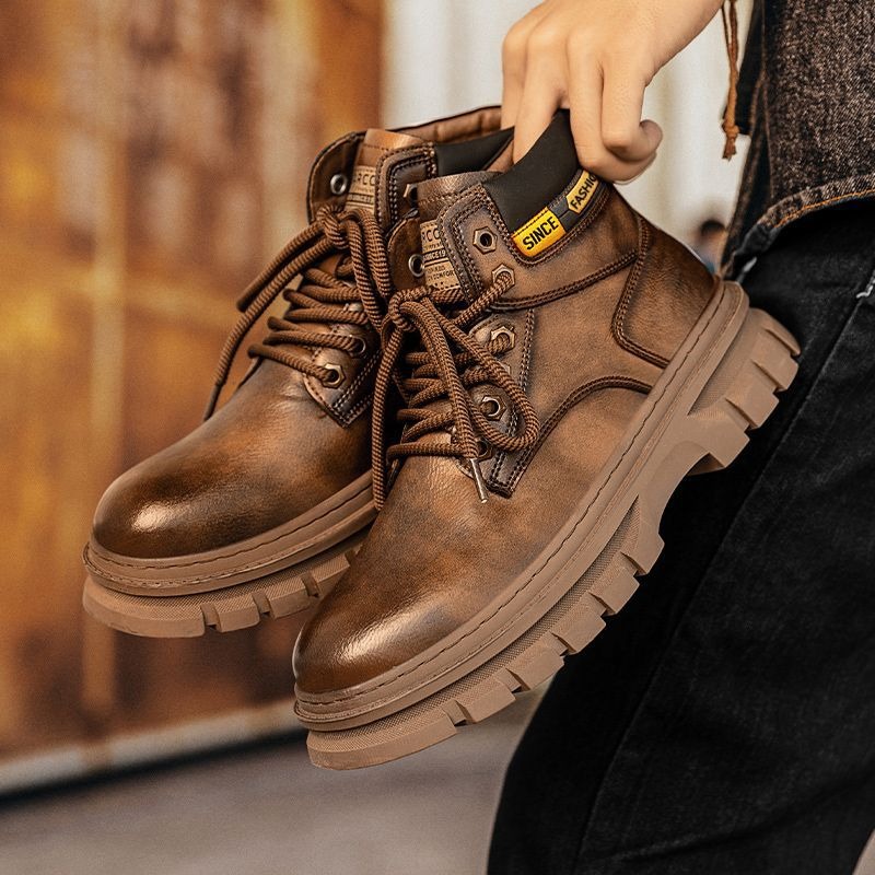 Vintage Men Platform Ankle Boo - Men'S Shoes For Work บทวิจารณ์และราคา