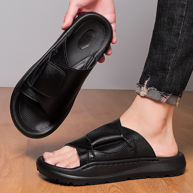 Leather Men's Slippers Slides  - Men'S Shoes Hugo Boss บทวิจารณ์และราคา