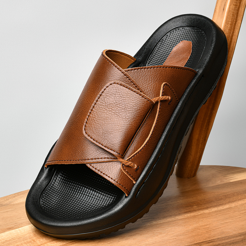 Leather Men's Slippers Slides  - Men'S Shoes Hugo Boss บทวิจารณ์และราคา