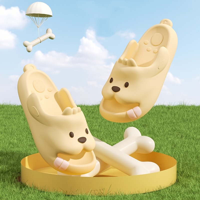 Cute Dog Cartoon Slippers Wome - Men'S Shoes Non Slip บทวิจารณ์และราคา