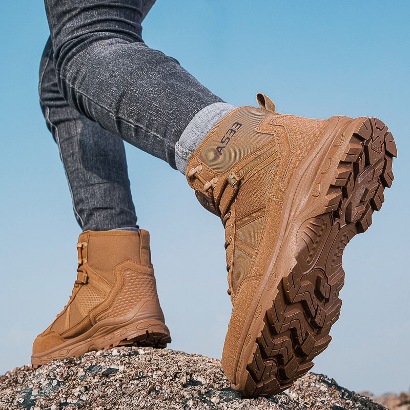 Men's Military Tactical Boots  - Men'S Shoes For Work บทวิจารณ์และราคา