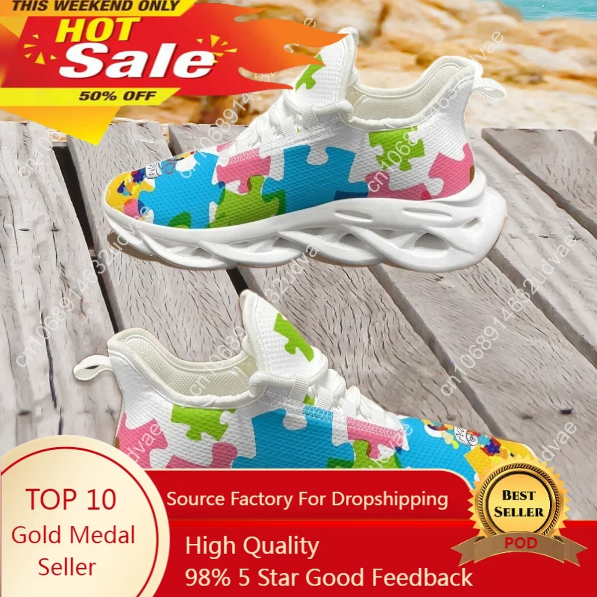 Autism Awareness Sports Runnin - Men Shoes Sneakers บทวิจารณ์และราคา