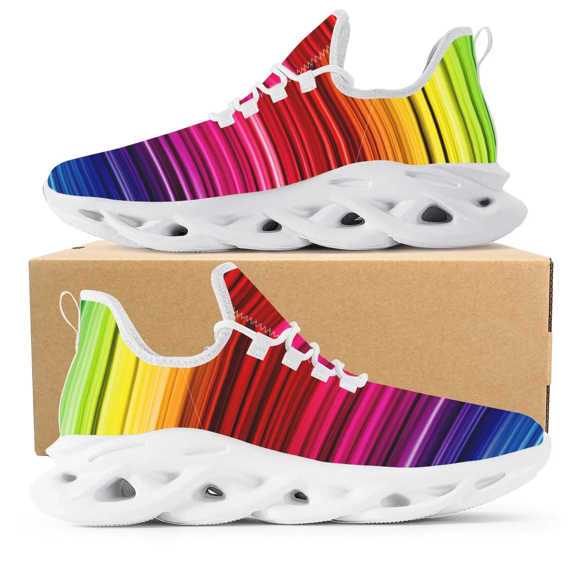 Colorful Rainbow Design Fashio - Men'S Shoes Basketball บทวิจารณ์และราคา