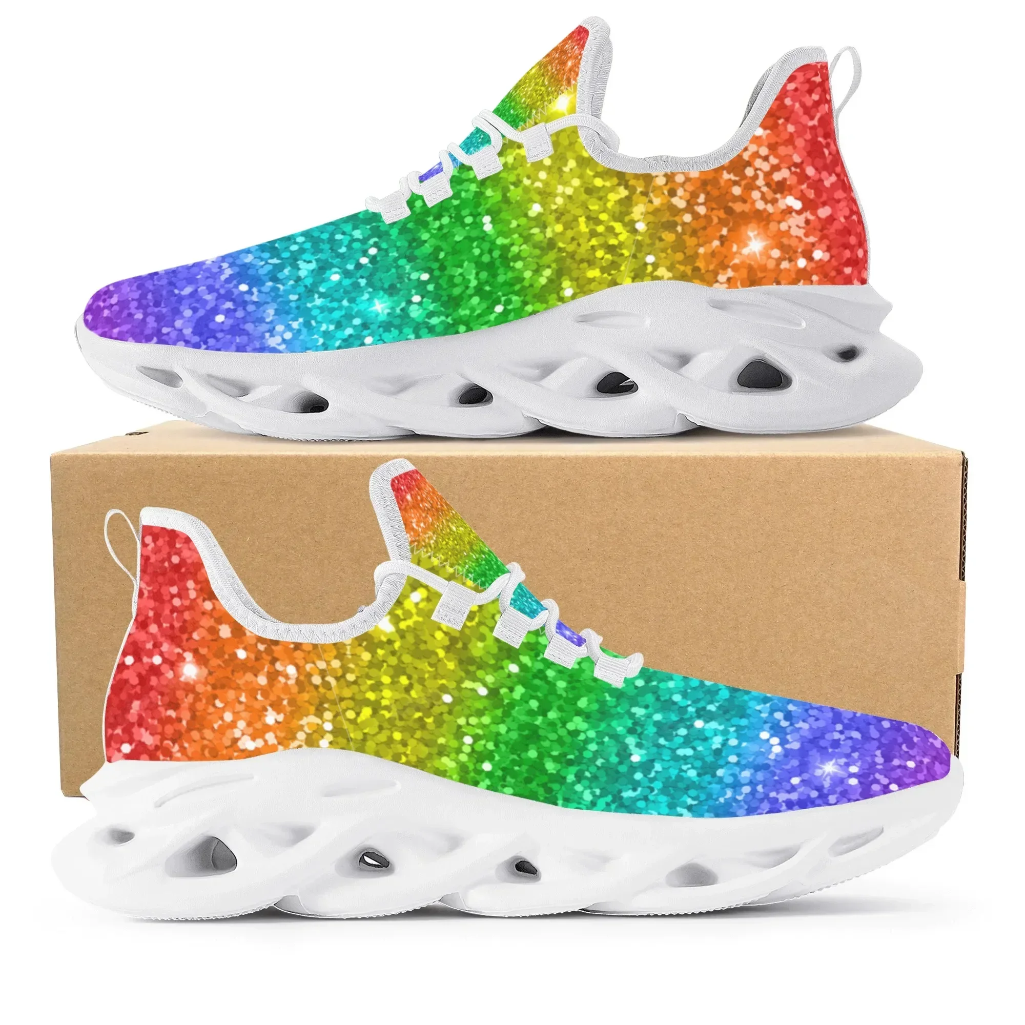 Colorful Rainbow Design Fashio - Men'S Shoes Basketball บทวิจารณ์และราคา