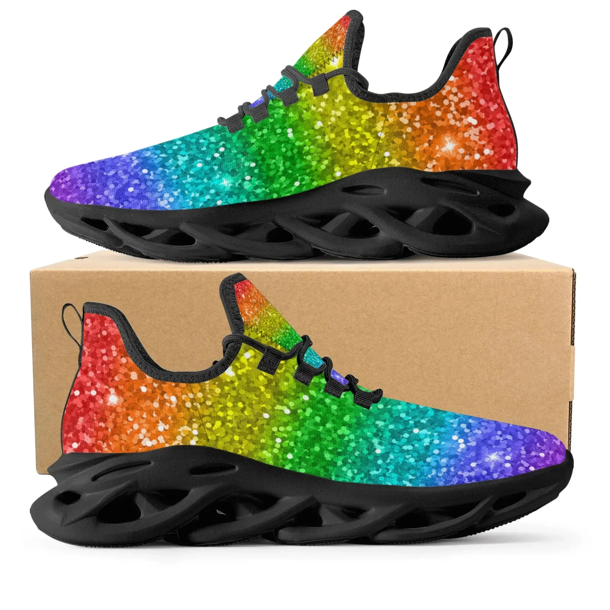 Colorful Rainbow Design Fashio - Men'S Shoes Basketball บทวิจารณ์และราคา
