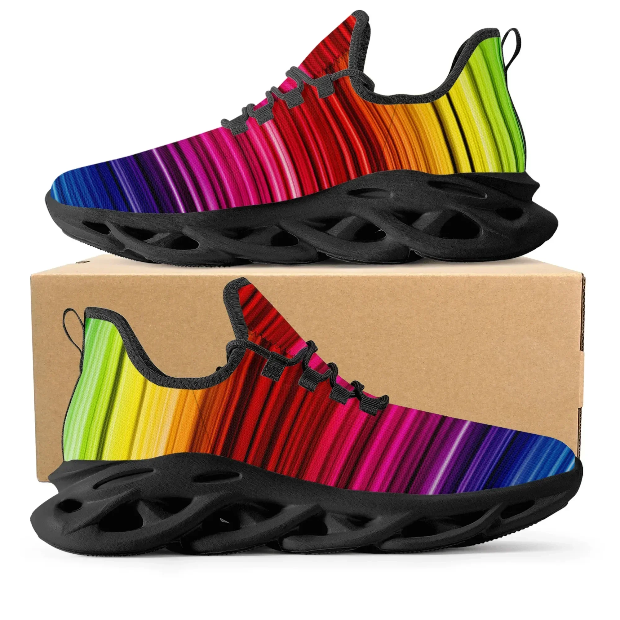 Colorful Rainbow Design Fashio - Men'S Shoes Basketball บทวิจารณ์และราคา