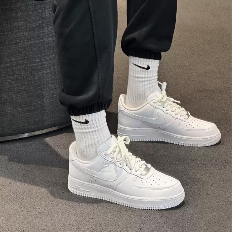Nike Air Force 1 Pure White Ai - Men'S Shoes Nike Air Force บทวิจารณ์และราคา