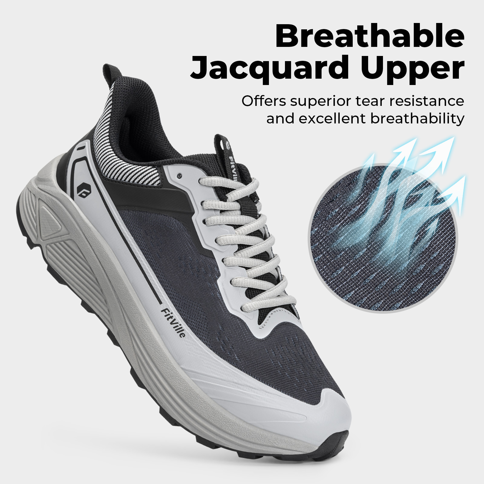 FitVille Wide Sports Shoes Wea - Men'S Shoes For Plantar Fasciitis บทวิจารณ์และราคา
