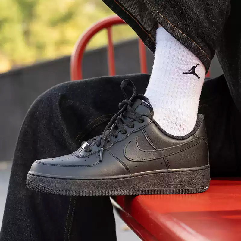 Nike Air Force1All Black Air F - Men'S Shoes Nike Air Force บทวิจารณ์และราคา