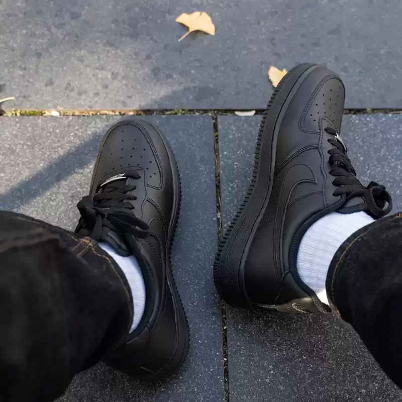 Nike Air Force1All Black Air F - Men'S Shoes Nike Air Force บทวิจารณ์และราคา