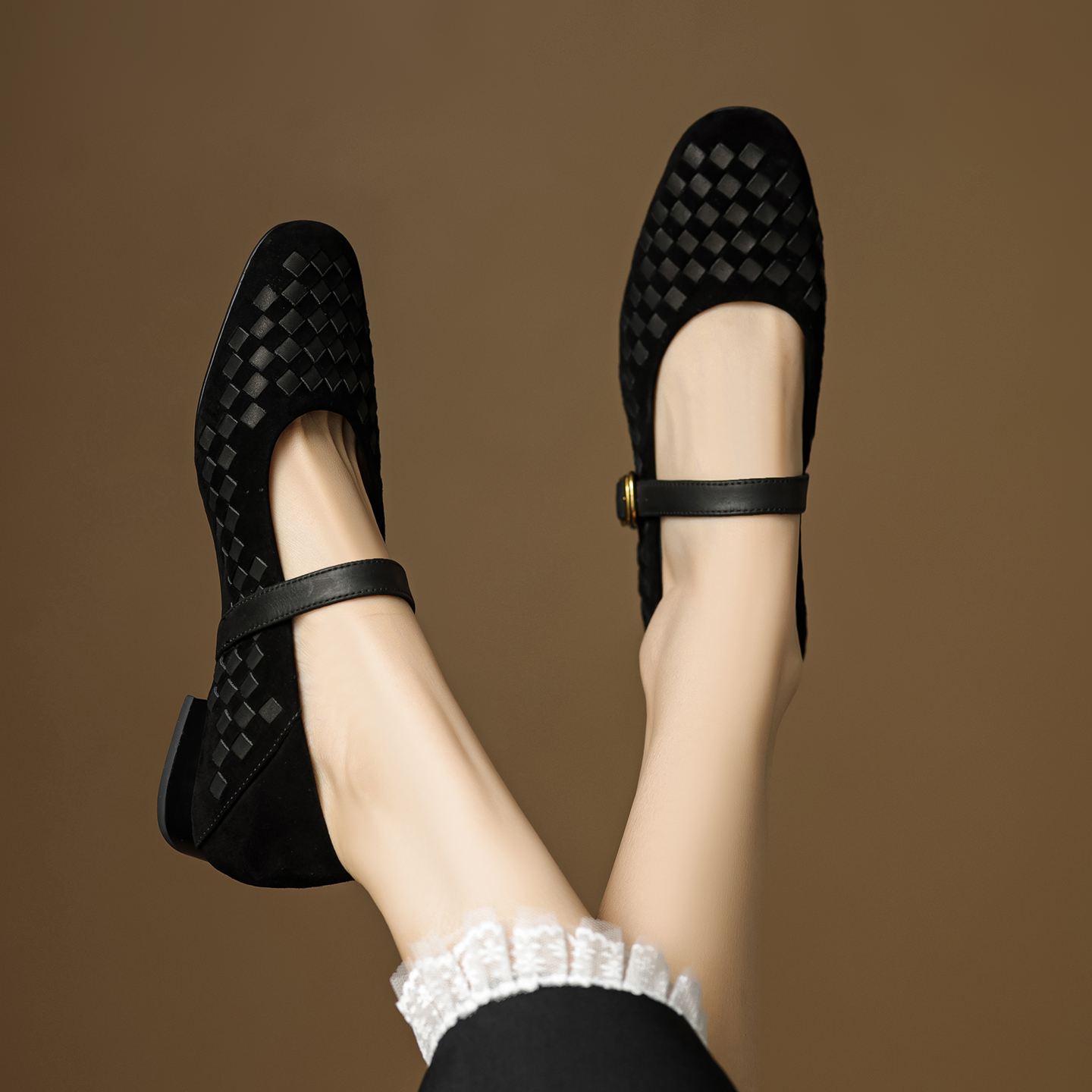 Handmade Genuine Woven Texture - Men'S Shoes Loafers Casual บทวิจารณ์และราคา