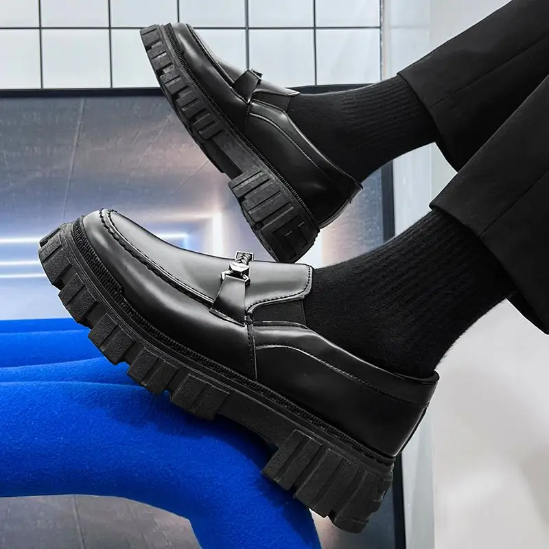 Platform Men's Leather Loafers - Men Shoes Prada บทวิจารณ์และราคา