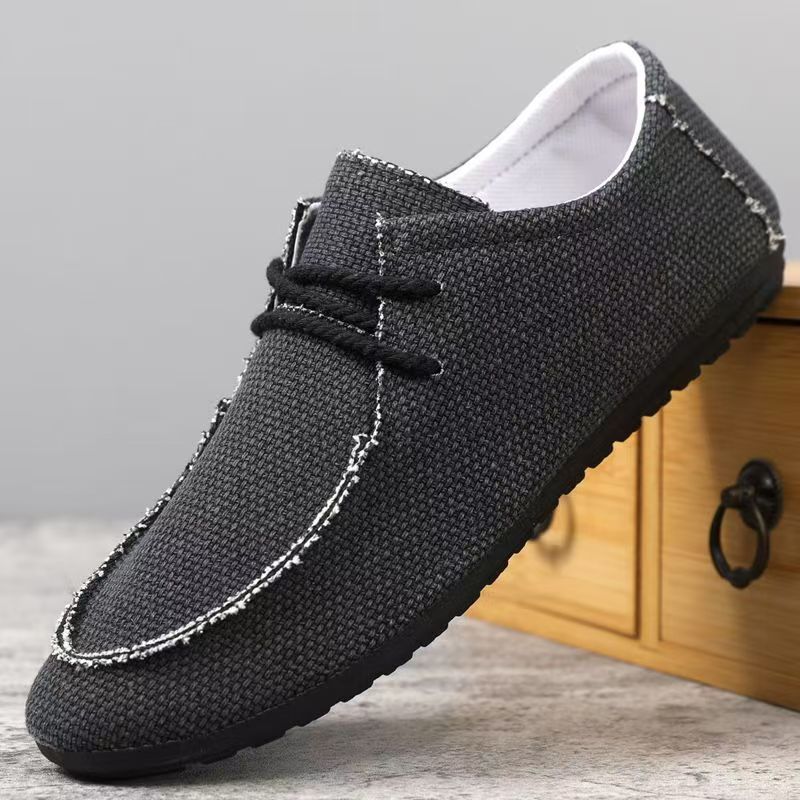 Men Big Size Lace Up Canvas Sh - Men'S Shoes For Work บทวิจารณ์และราคา