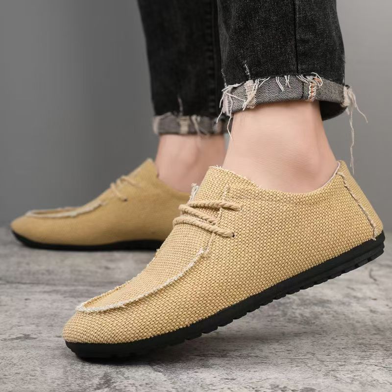 Men Big Size Lace Up Canvas Sh - Men'S Shoes For Work บทวิจารณ์และราคา