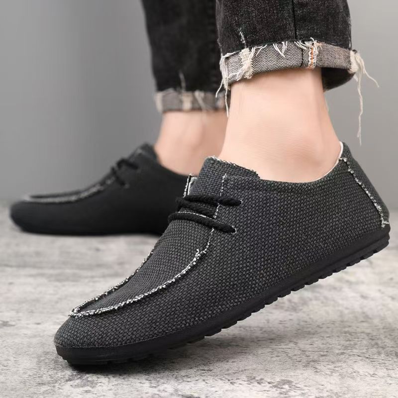 Men Big Size Lace Up Canvas Sh - Men'S Shoes For Work บทวิจารณ์และราคา
