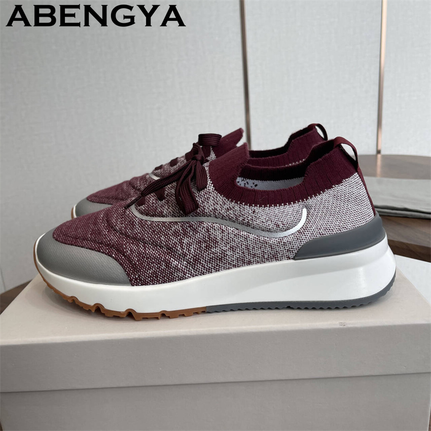 Men New Multicolour Knitted lo - Loafer Slip On Men บทวิจารณ์และราคา