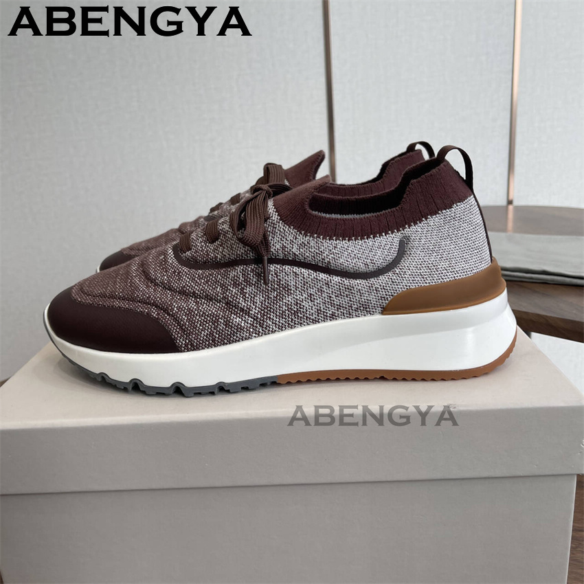Men New Multicolour Knitted lo - Loafer Slip On Men บทวิจารณ์และราคา
